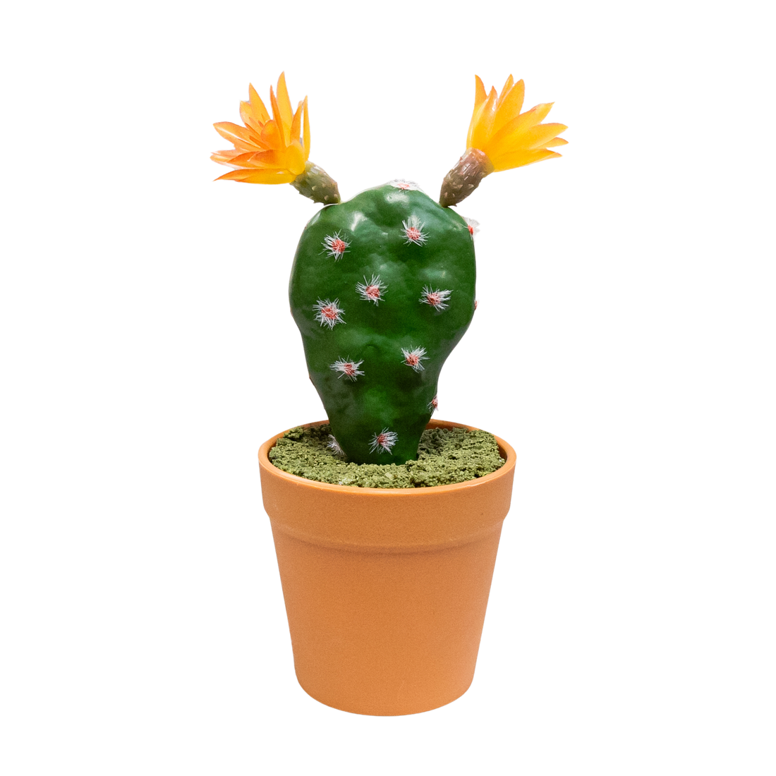 Decorațiune florală, cactus cu flori galbene de 23x9 cm