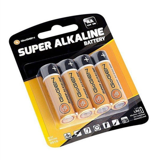 Set baterii alcaline GoGEN SUPER AA, LR06, blister 4 buc