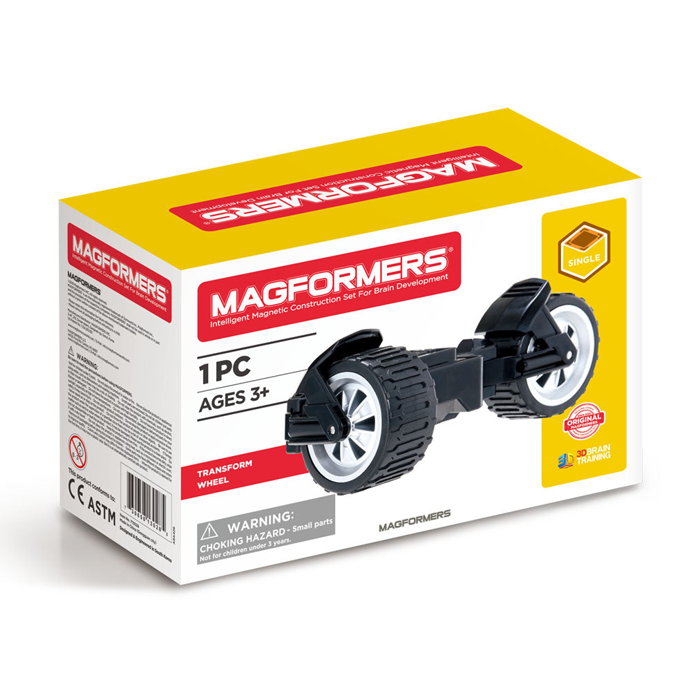 Магнитна конструкторска игра Magformers Transform Wheels Set - Аксесоари с колела, 1 бр