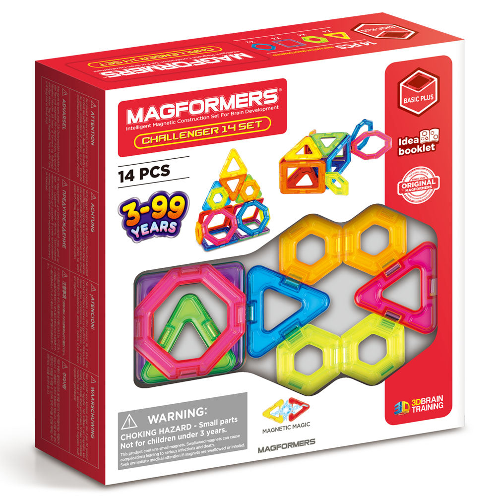 Magnetic building game Magformers Challenger Set - Extra Challenges, 14 pieces