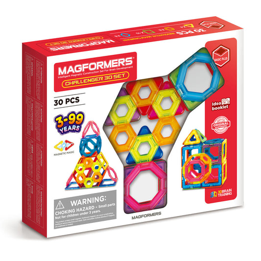 Magnetic construction game Magformers Challenger Set - Extra Challenges, 30 pieces