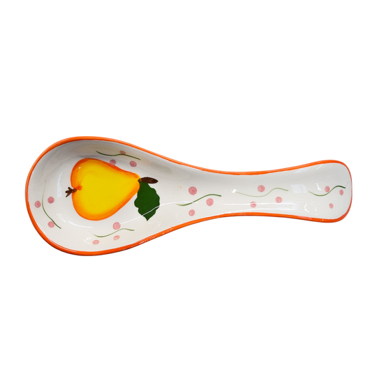 Spoon holder decorated with pear 25 cm