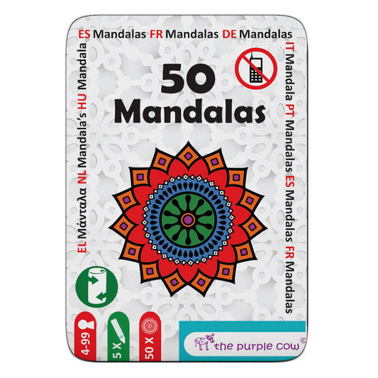 50 de desene Mandala- Purple Cow