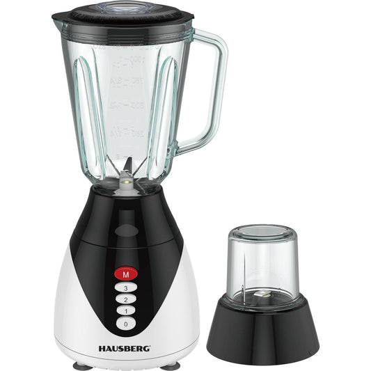 Blender Hausberg HB-7760, 300W, 1.5L, 3 speeds, Pulse function, crushing ice, 4 removable blades, black