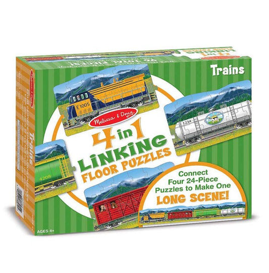 Melissa and Doug trains connectable floor puzzle set