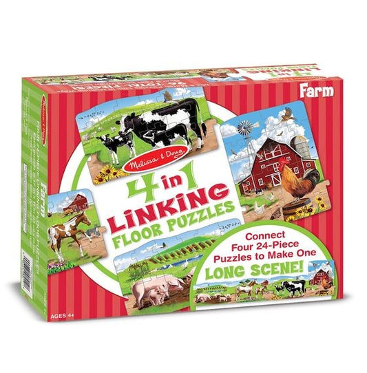 Melissa and Doug Farm connectable floor puzzle set