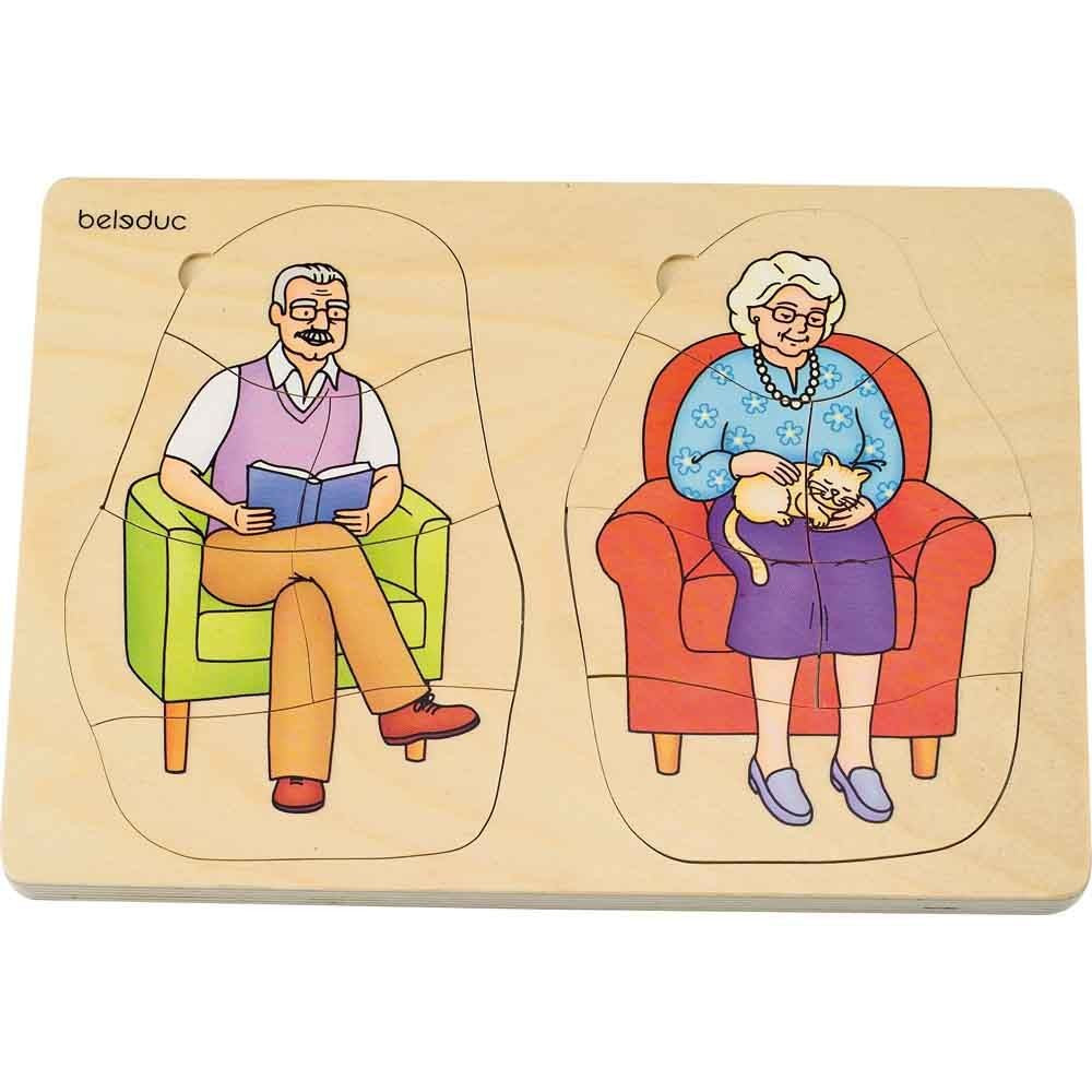 Oma und Opa Beleduc Schichtenpuzzle