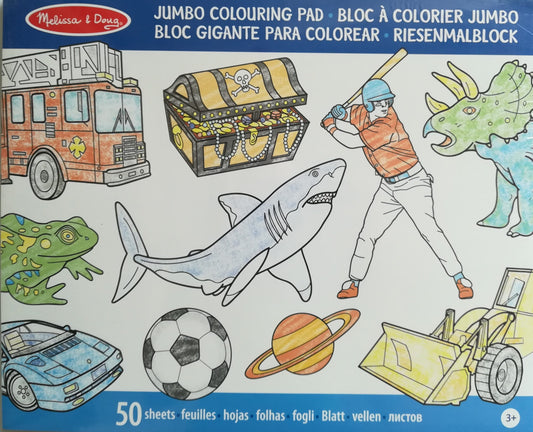 Libro da disegno jumbo di Melissa e Doug per colorare il blu