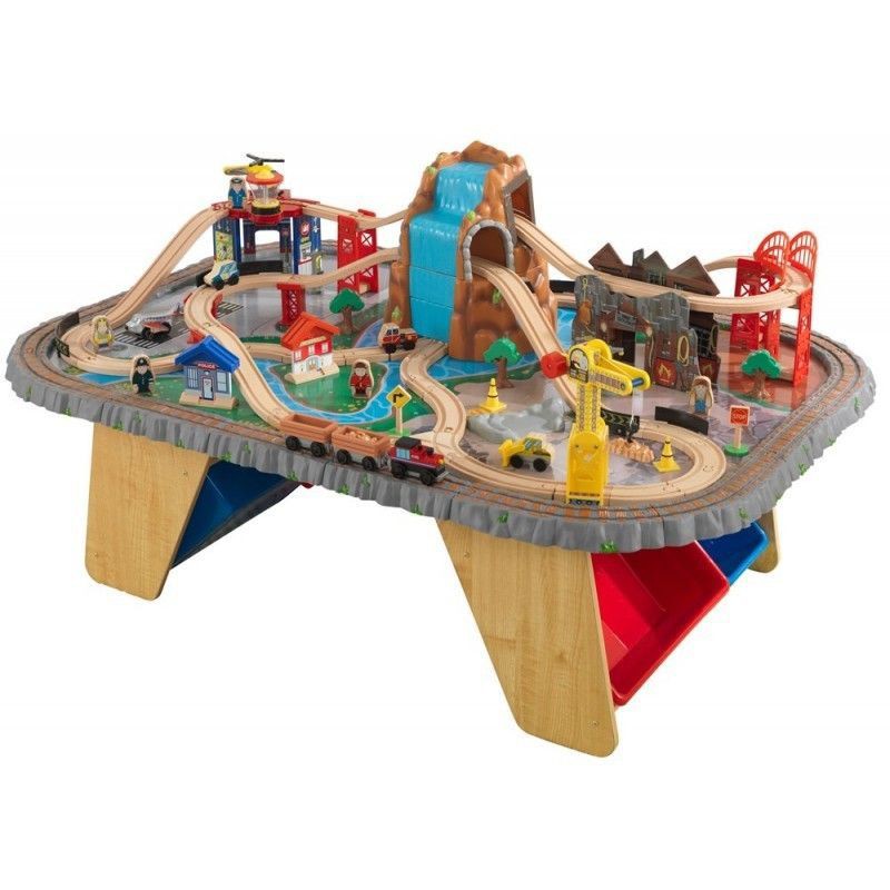 Waterfall Junction wooden train and play table