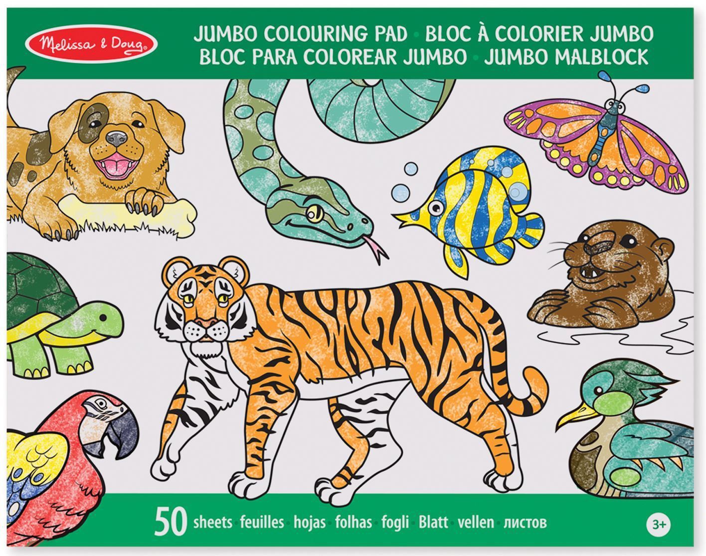 Quaderno jumbo con pagine da colorare di Melissa e Doug Animals