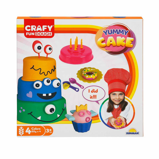 Plasticine set and modeling tools Delicious cakes