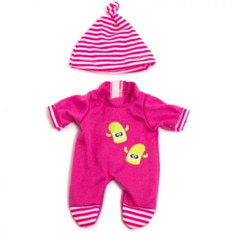 Set of pajamas and hat for a 21 cm girl doll