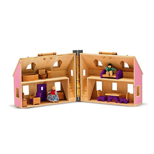 Casa delle bambole pieghevole in legno di Melissa e Doug