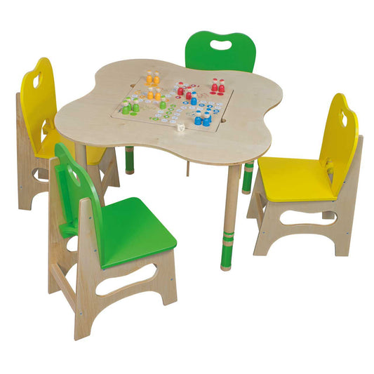 Play Corner set with table, chairs and games - Beleduc