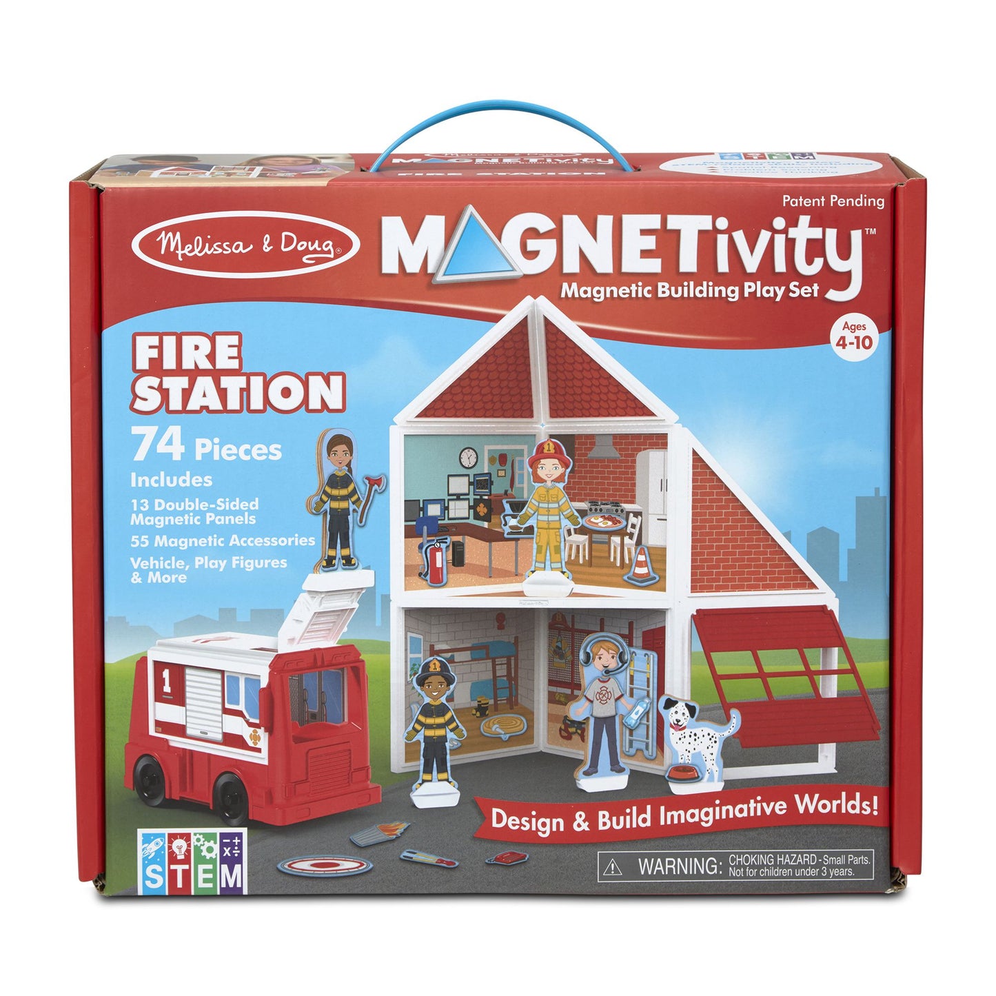 Магнитен комплект за игра Fire Station - Melissa & Doug