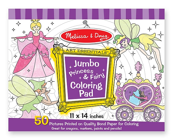 Libro da colorare jumbo delle principesse e delle fate di Melissa e Doug