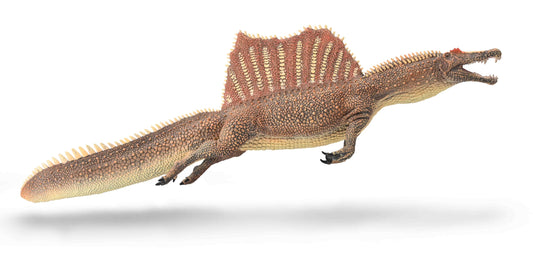 Figurina pictata manual dinozaur Spinosaurus innotand cu mandibula mobila