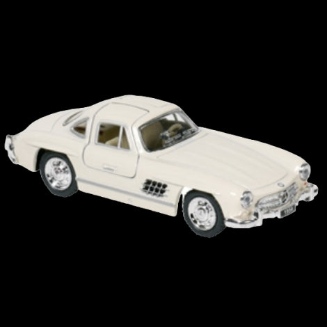 Coche miniatura Mercedes-Benz 300SL Coupé 1954, escala 1:36, 12,8 cm, blanco