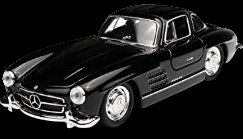 Masinuta die cast Mercedes-Benz 300SL Coupé 1954, scara 1:36, 12.8 cm, negru