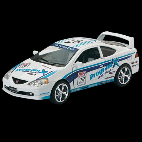 Coche de carreras en miniatura, escala 1:36, 12,5 cm, Honda Integra, blanco