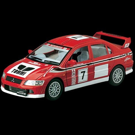 Coche de carreras fundido a presión, escala 1:36, 12,5 cm, Mitsubishi Lancer Evolution