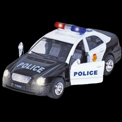 Masinuta Die Cast Cu Sunete Si Lumini, 15 Cm, Politie, Neagra