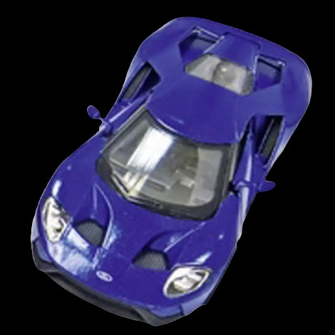 Die Cast Ford GT 2017, Escala 1:38, 12,5 Cm, ​​azul