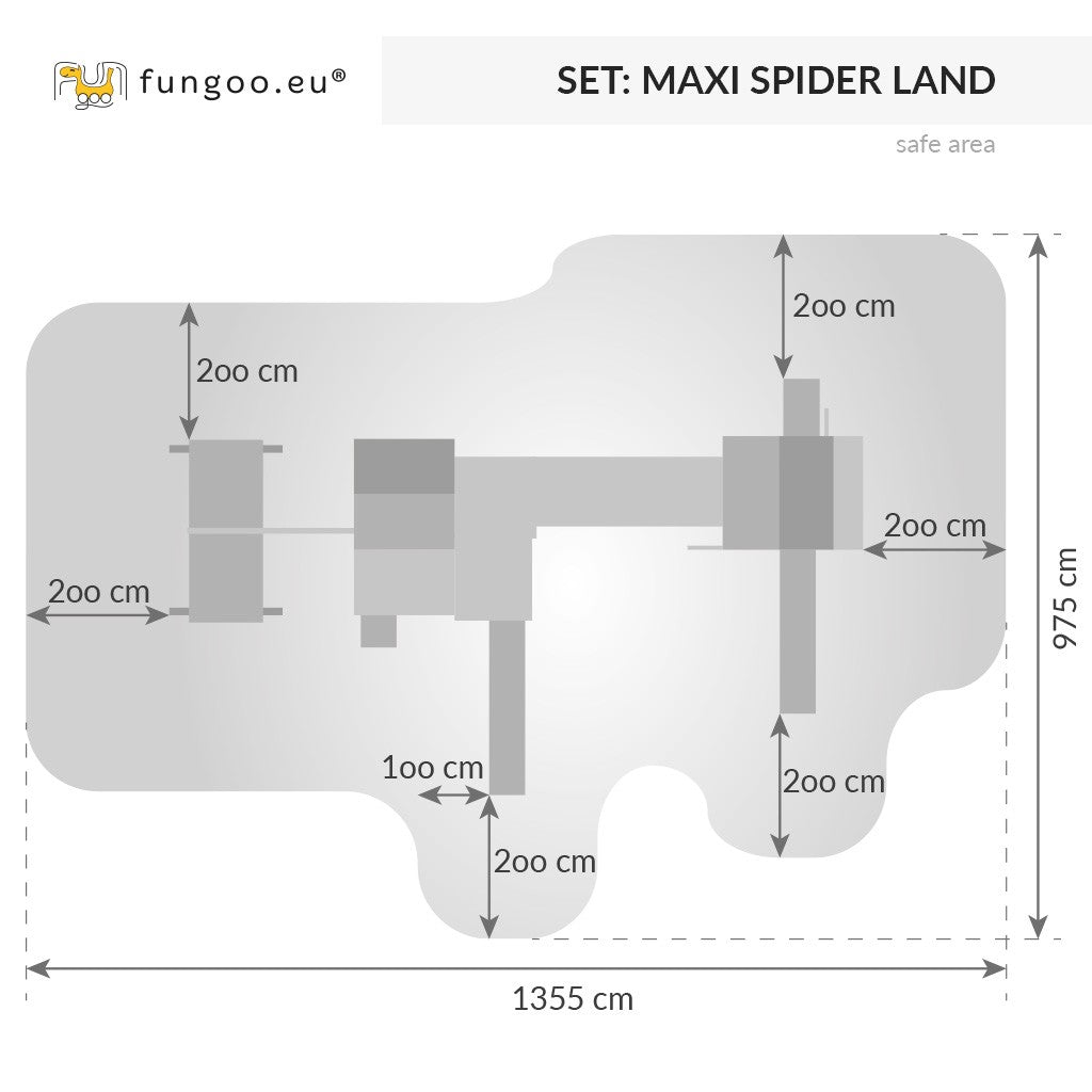 Complex de joaca din lemn Fungoo Maxi set SPIDER LAND