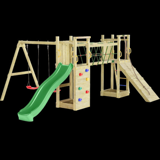 Complejo de juegos de madera con 2 torres y puente Maxi Exposure Fungoo