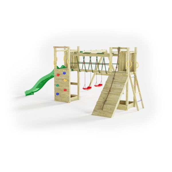 Complejo de juegos de madera con 2 torres y puente Maxi Exposure Fungoo