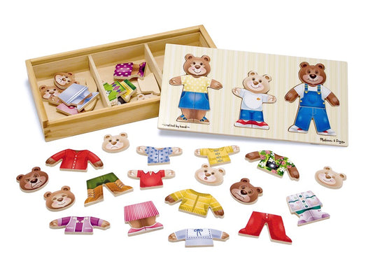 Melissa e Doug - Set da gioco - Vesti la famiglia degli orsi