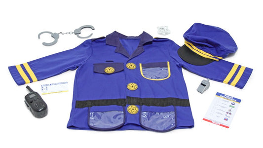 Costume di carnevale per bambini da agente di polizia di Melissa e Doug