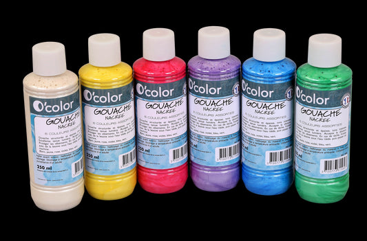 Mosható gouache 6 x 250 ml, gyöngyház színű