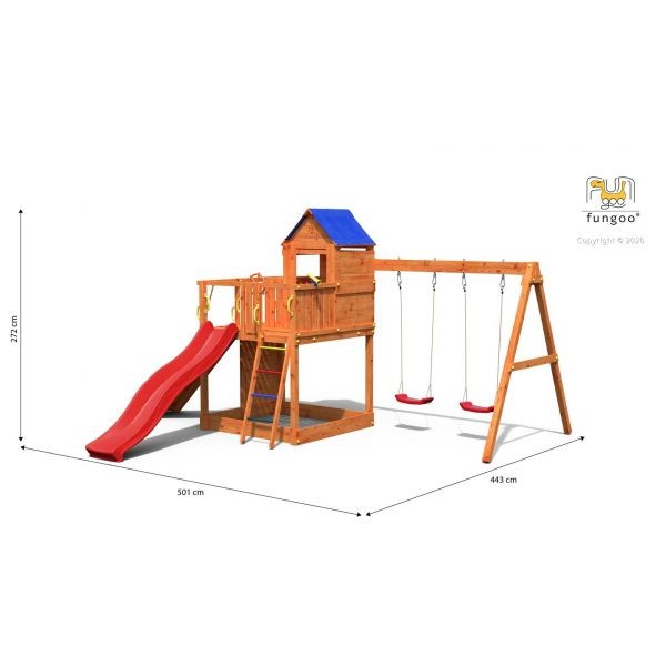 Wooden play complex 7in1 Fungoo Treehouse