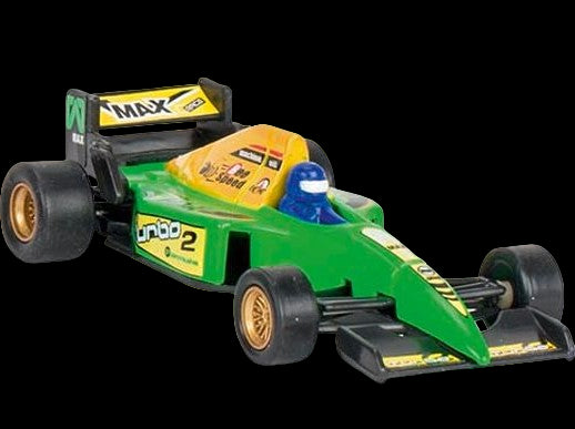 Die-cast racing car, with pull-back engine, green