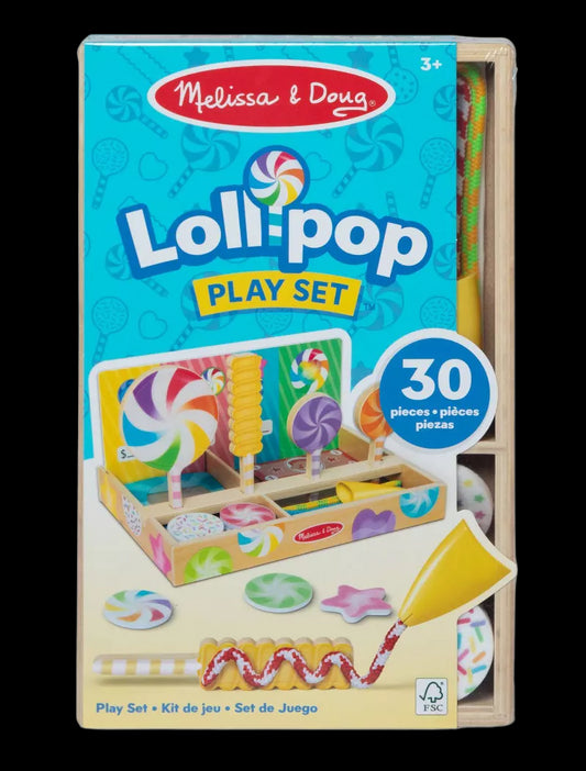 Wooden game for skill development Multi-colored lollipops