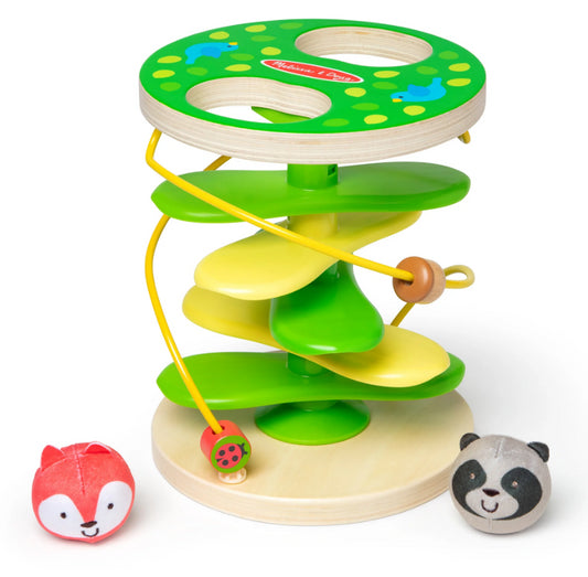 Play center for the development of motor skills in babies and toddlers Tree house with rollercoaster