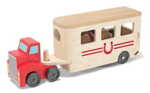 Camion trasportatore di cavalli Melissa e Doug con rimorchio