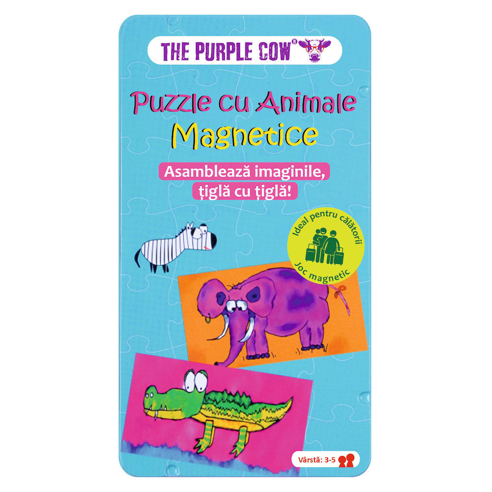 Puzzle magnético de animales - Vaca morada