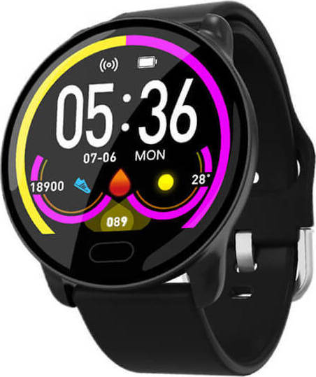 Reloj inteligente Andowl Q-A118 K9 de 42 mm con monitor de frecuencia cardíaca (Negro) Código: 22237571