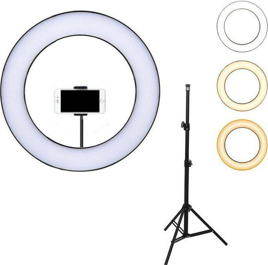 Andowl Ring Light 25cm 2500 - 4500K with Floor Tripod and Stand for MobileCode: 24342710