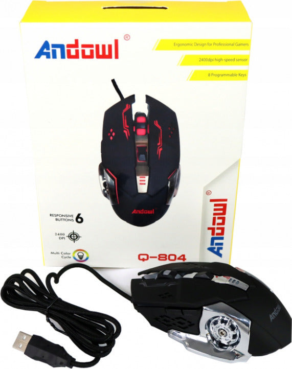 Andowl Q-804 Wireless Gaming Mouse NegruCodul: 25957495