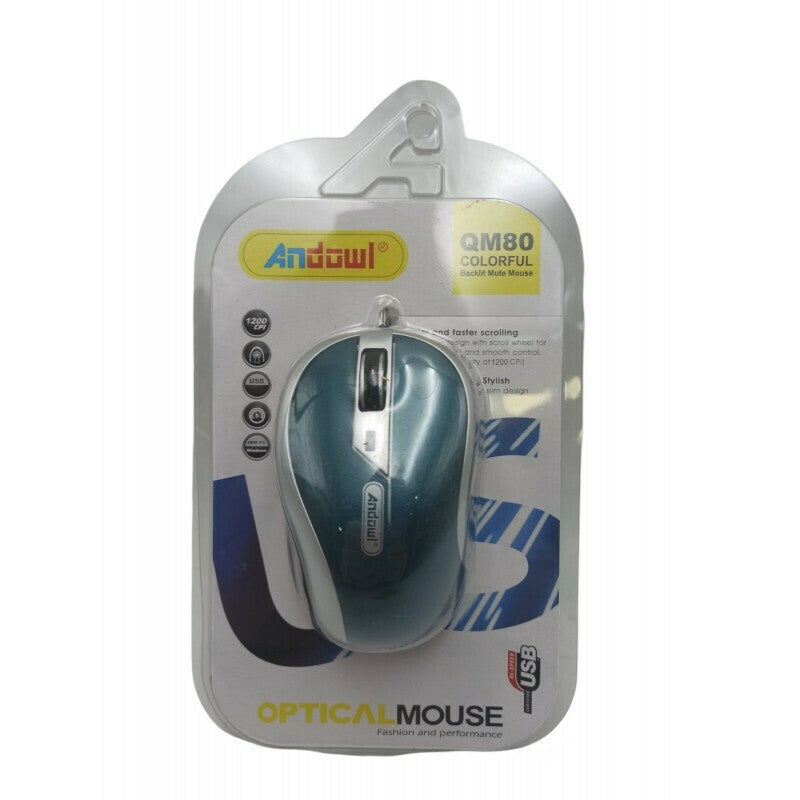 Andowl QM80 Blue Mouse Online Store Code: 33290995