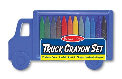 Set matite colorate triangolari Melissa e Doug Truck 12 pz