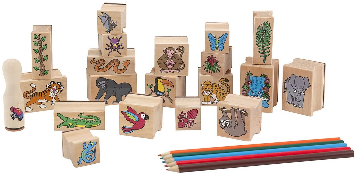 Set di timbri Melissa e Doug Jungle