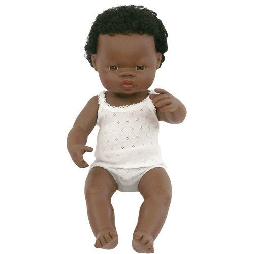 Miniland bambola ragazzo africano 38 cm