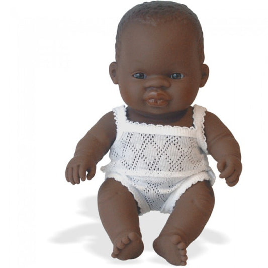 Miniland Baby bambola africana 21 cm