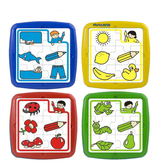 Set di 4 puzzle educativi Miniland