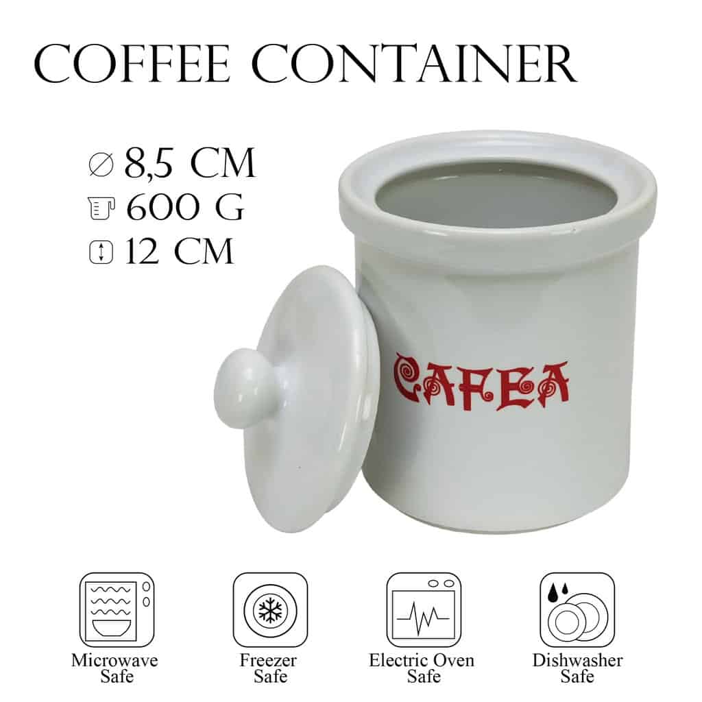 Cutie cafea 600 g ,Alb