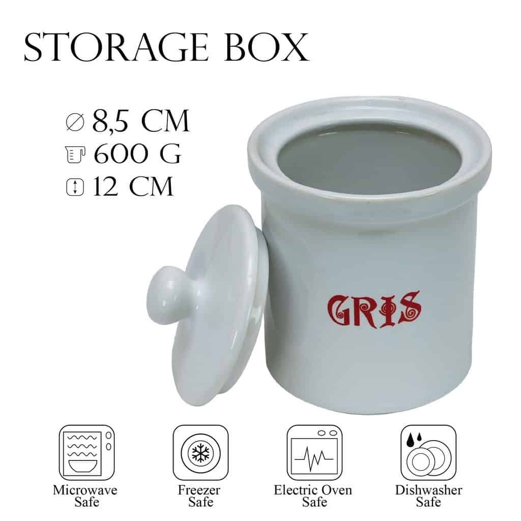 Cutie gris 600 g , Alb